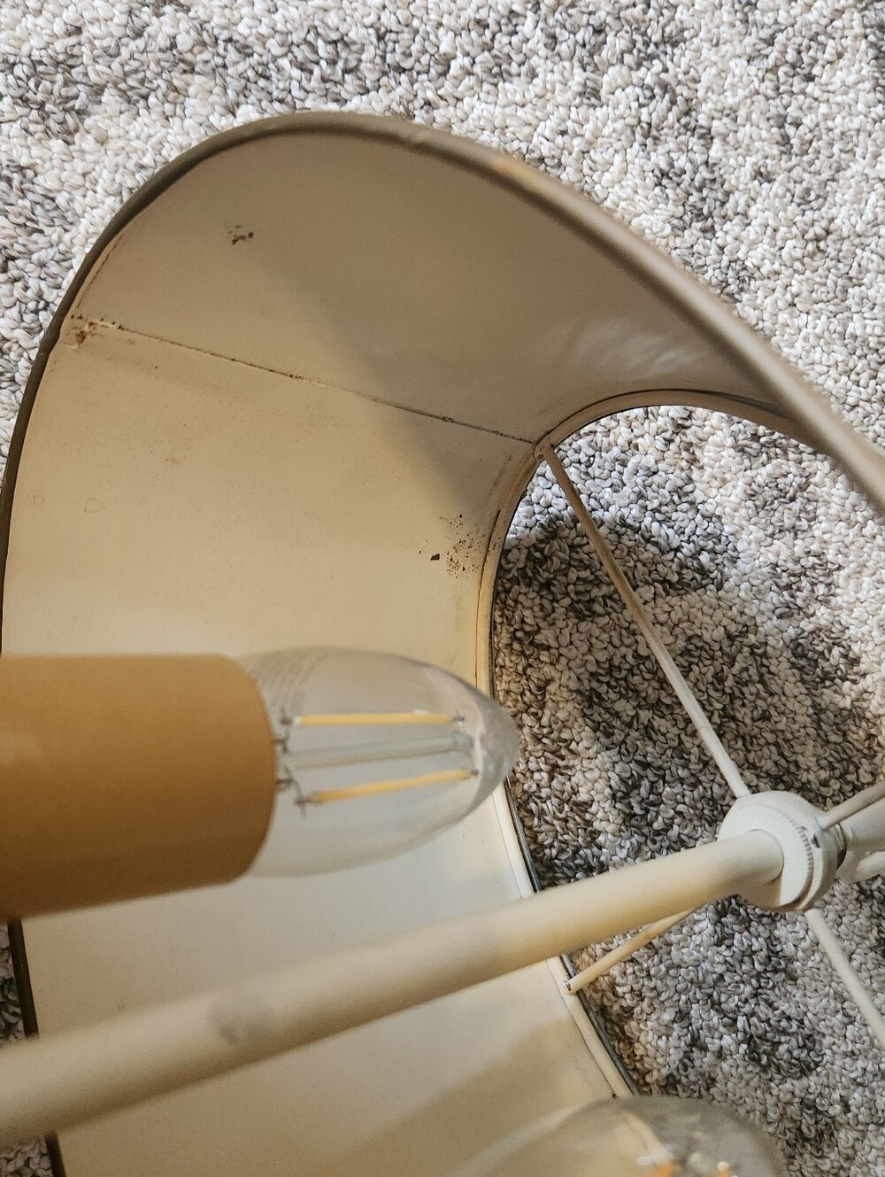 Vintage Cream And Gold Bouillotte Lamp - Picture 13 of 15